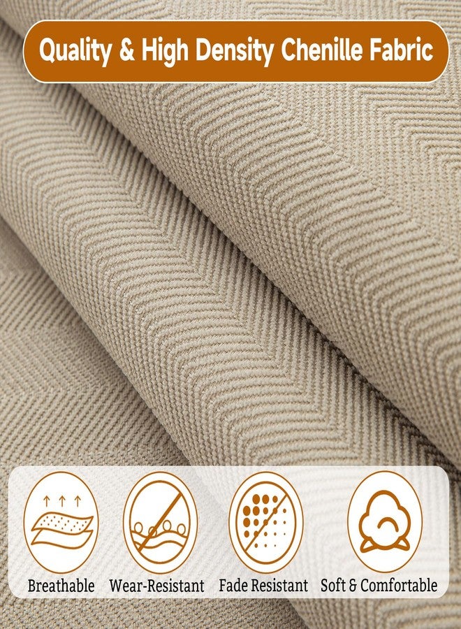 OTOB Chenille Couch Cover for Dogs Washable Non-Slip Sofa Protectors, Pet & Kid-Friendly Dog Couch Seat Covers, Furniture Protector Fits All Sofas Styles, All Seasons(Milky Tea, 28"*70") - Image 2